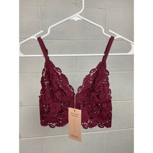 NWT Eberjey Naya‎ Lace Bralette Classic Longline Mulberry Size XS B1912L